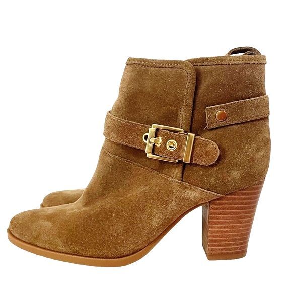 Franco Sarto Brown Ankle Boots - Picture 2 of 12